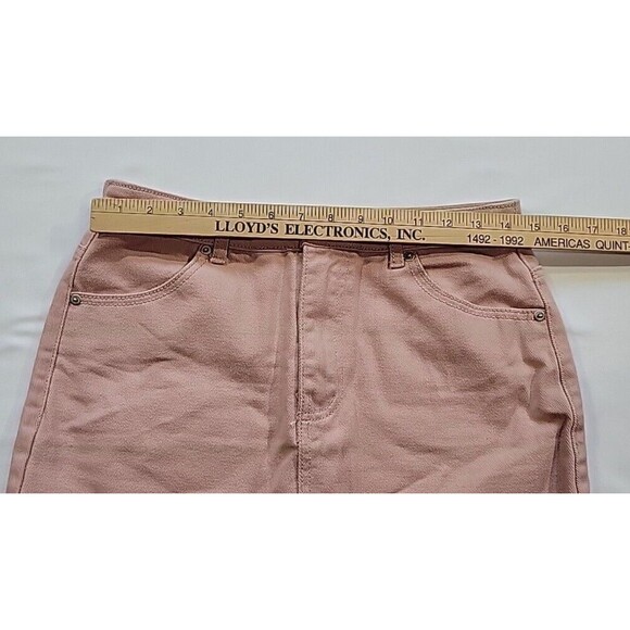 FOREVER 21 Denim Mini Skirt Women's Size Medium Light Pink Flat Front 5-Pocket - Picture 8 of 10